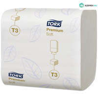 TORK Tork toalettpapír T3, hajtogatott Premium soft, 2r., fehér, 252lap/csg, 30csg/#