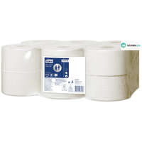 TORK Tork toalettpapír T2 mini Jumbo Advanced szürke levélmintával, 2r., fehér, 170m/tek, 12tek/karton