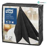 TORK Tork szalvéta Linstyle, premium textilhatású, FEKETE, 39/1, 50db/csg, 12csg/karton