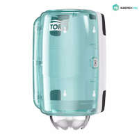 TORK Tork adagoló M1 belsőmag adagolású tekercsekhez, mini - ütésálló műanyag, fehér, türkiz