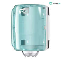 TORK Tork adagoló M2 belsőmag adagolású tekercsekhez - ütésálló műanyag, fehér, türkiz