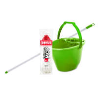 BONUS Bonus Felmosó szett-vödör ZÖLD 11L csavaró kosár, felmosó nyél 120cm CottonMop 160gr