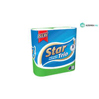  Star toalettpapír kistekercses 3r., hófehér, 90lap/tek, 4tek/csg, 16csg/karton, 33karton/raklap