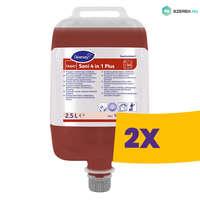 TASKI TASKI Sani 4 in 1 Plus Folyékony, tisztító és fertőtlenítőszer, vízkóoldó és illatosító hatással QuattroSelect kiszerelésben 2,5L (Karton - 2 db)