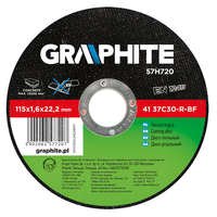 GRAPHITE GRAPHITE 57H720 Vágókorong 115X1.6 Kő