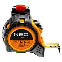 NEO NEO Tools 67-203 Mérőszalag Acél 3 Mx16Mm, Autostop, Övcsattal