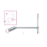 BETA BETA 957 20,8 Rövid csuklós T-gyertyakulcs, krómozott (009570001)