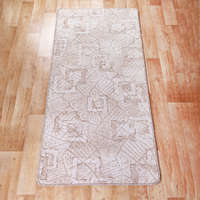 Szegett szőnyeg 70×150 cm – Beige színben kocka mintával
