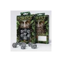 Q-Workshop Forest 3D White & Black Dice Set (7) dobókocka