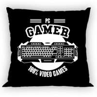 Gamer Black párnahuzat 40x40 cm