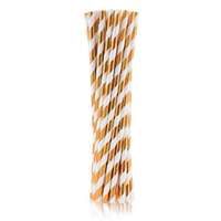 Rose Gold papír szívószál 24 db-os