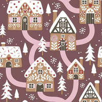 Karácsony Gingerbread Houses Claret szalvéta 20 db-os 33x33 cm