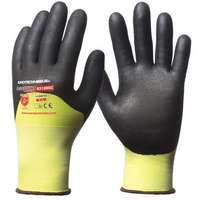 Coverguard 1CRBF EUROCUT 3 SÁRGA VÁGÁSBIZTOS munkavédelmi kesztyű 3/4 HÁT FEKETE MIKROHAB, ökölcsontig fekete szellőző mikrohabosított nitrillel mártott