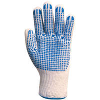 Europrotection 4348-50 munkavédelmi kesztyű poliészter/pamut tenyéren csúszás elleni pöttyözés gumírozott mandzsetta