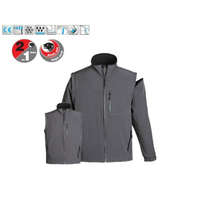 Coverguard YANG 2/1 softshell cipzáras szürke kabát/Munkásmellény, lélegző és vízhatlan,