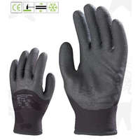Europrotection 6628-30 munkavédelmi kesztyű, SZERELŐKESZTYŰ, TÉLI, FEKETE HP HAB PVC TENYÉR, 3/4 HÁT