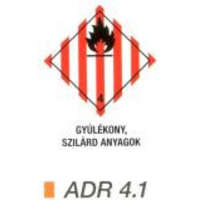 Gyúlékony, szilárd anyag ADR 4.1