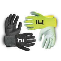 Cerva GRAJA BLACK/YELLOW kötött, PU tenyéren mártott kesztyű