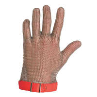Cerva BÁTMETALL 171310 Maximális vágás elleni védelmet nyújtó, mindkét kézen hordható, rozsdamentes acélgyűrűkből készült munkavédelmi kesztyű összehúzó textilpánttal.