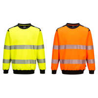 Portwest PW3 Hi-Vis Crew Neck pulóver Sárga/Narancs