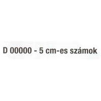  5 cm-es szám (0-9- ig) fekete színben D 00000