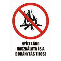 Maxima Nyílt láng használata és a dohányzás tilos!, öntapadós matrica