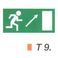 Menekülési út a lépcsőn fölfelé, jobbra t 9