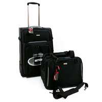 TOUAREG Touareg fekete bőröndös, fedélzeti táskás bőröndszett TG-6114-M+táska szett