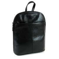 RIALTO Rialto rejtett előzsebes fekete bőr divathátizsák TARI163327/PN-03