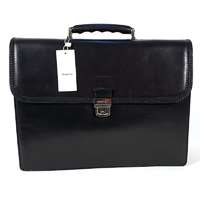 RIALTO Rialto fekete, három részes bőr aktatáska R4764-03