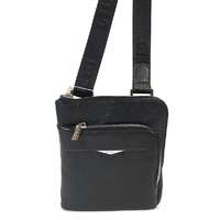 GIUDI GIUDI fekete, aszimmetrikus, fém zippes kis bőr táska G5795AE-03