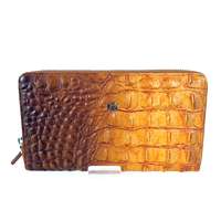 GIUDI GIUDI fémzippes narancs-barna hüllő mintás pénz-és irattárca 6802STP-13