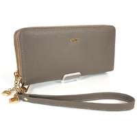 GIUDI GIUDI szöldes szürke, recés bőr, dupla zippes, kézi fogós, nagy pénz-és irattárca 6833LGPCRF-UY