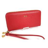 GIUDI GIUDI piros, recés bőr, dupla zippes, kézi fogós, nagy pénz-és irattárca 6833LGPCRF-05