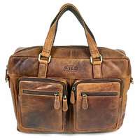 WILD WILD dupla zsebes laptoptartós vörösesbarna férfi aktatáska F2071