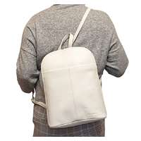 RIALTO Rialto rejtett előzsebes törtfehér bőr divathátizsák RT163327Q-10