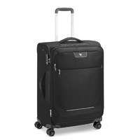 RONCATO Roncato JOY fekete négykerekű bővíthető közepes bőrönd R-6212