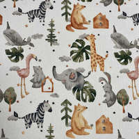 HomeTextiles ÁLMODOZÓK, elefánt, róka, zebra, nyuszi mintás lakástextil dekorvászon