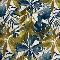 HomeTextiles MODERN LEVELES, pálma, levél mintás loneta dekorvászon