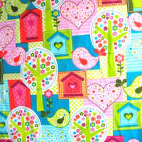 Cmixed MADÁRKA, gyerekmintás pamut-poliészter vászon méteráru