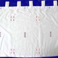 Gardenia LYNN, beszőtt, modern mintás, fehér voile vitrázs, füles függöny - bordó