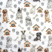 Canvas BODRI, kutyás pamutvászon