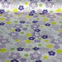 Canvas BOHÓCVIRÁG, lila virágmintás pamut vászon