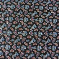 Canvas PAISLEY, kismintás pamutvászon, fekete