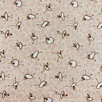 Canvas Balerina mintás barack-rózsaszín pamutvászon