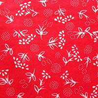 Canvas PIPITÉR, piros, kékfestő mintás pamut-poliészter kevertszálas vászon