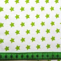 Canvas Írisz tavasz-zöld csillagos pamutvászon