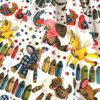 Canvas RONGYBABA, textiljátékok, extra széles, gyerekmintás pamutvászon