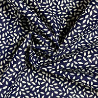 Canvas Kék apró leveles pamutvászon