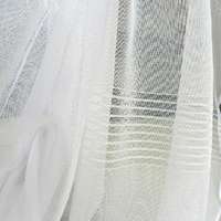 Curtain LISBETH, dreher sable fényáteresztő függöny anyag, fehér, 320 cm magas - maradék darab: 0,7 m